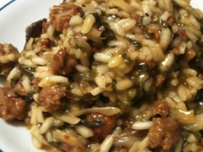 Kira Nam Greene Ramp and Sausage Risotto