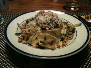 Ravioli with herbed zucchini and walnuts | Kira Nam Greene