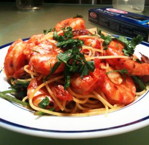 Spaghettini with Shrimps | Kira Nam Greene
